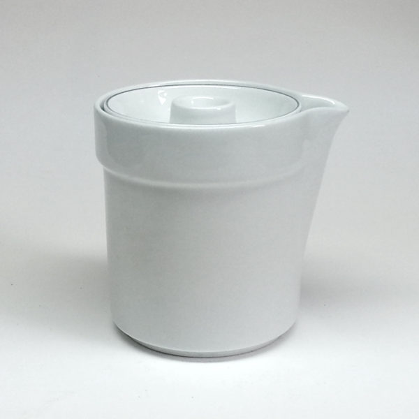 Blue Line Fajance Creamer by Grethe Meyer, side view