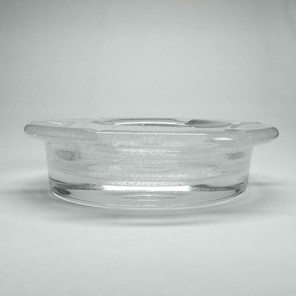 Clear Glass Cigar Ashtray by Bengt Orup for Johansfors Clear Glass Cigar Ashtray by Bengt Orup for Johansfors, side view