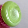 Pink threaded vase 2 Pink and Green Threaded Studio Glass Vase