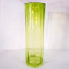Tall Chartreuse Green Optic Glass Vase, Italy, front view