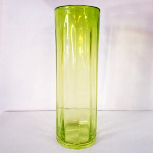 green vase Tall Chartreuse Green Optic Glass Vase, Italy, c. 1960s–1970s