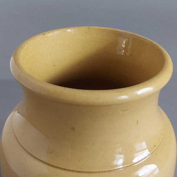 yellow ware jug alt view Antique Yellow Ware Canning Jar, 19th Century