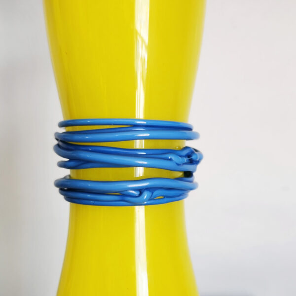 Rony Plesl Hourglass Vase for Květná, Signed, c. 2000s, detail coil view