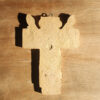 Handmade Ceramic Wall Cross / Crucifix, c. 1970s Handmade Ceramic Wall Cross / Crucifix, c. 1970s, back view