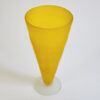 Mid-Century Yellow Satin Glass Vase, c. 1960s Mid-Century Yellow Satin Glass Vase, c. 1960s, top view