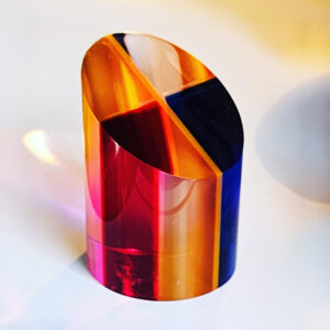 Vasa Mihich Acrylic Sculpture, Signed and Dated 2014 Vasa Mihich Acrylic Sculpture, Signed and Dated 2014, three-quarter view