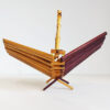 Vintage Folding Bamboo Fruit Basket Vintage Folding Bamboo Fruit Basket, side view