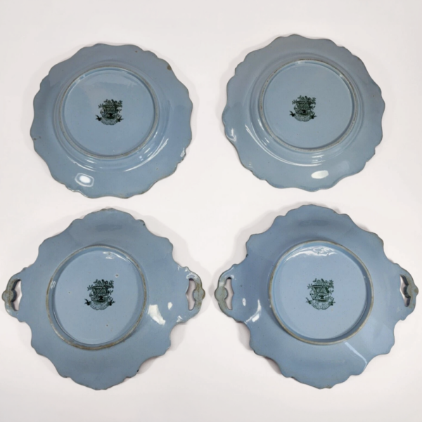 William Ridgway & Co. “Flosculous” Dessert Set, England, c. 1840, bottom view set