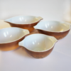Pyrex Old Orchard Cinderella Nesting Bowl Set, USA Pyrex Old Orchard Cinderella Nesting Bowl Set, USA, top view