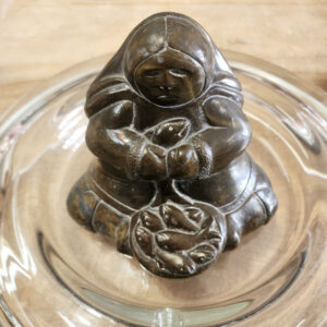 Inuit Soapstone Carving – Woman with Fish, Canada c. 1972 Inuit Soapstone Carving – Woman with Fish, Canada c. 1972