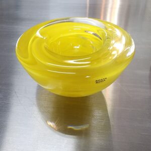 Anna Ehrner “Atoll” Yellow Glass Votive, c. 1990s Anna Ehrner “Atoll” Yellow Glass Votive, c. 1990s